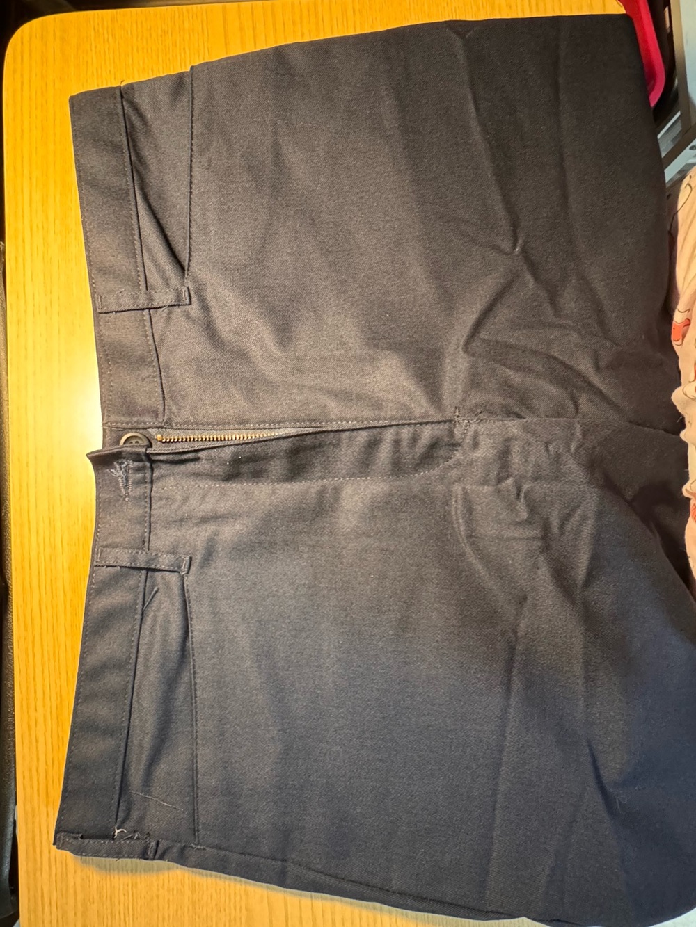 Women's Flat Front Stretch Shorts in Navy